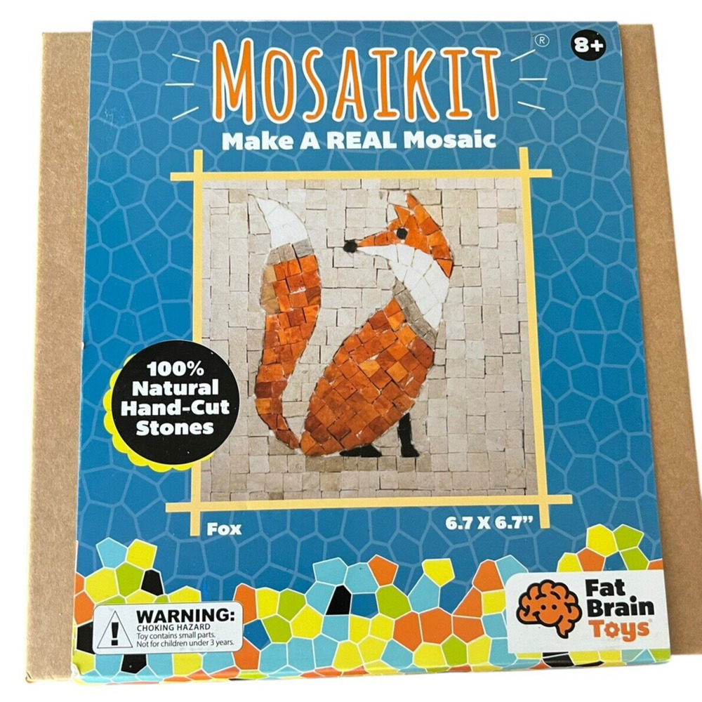 Fat Brain Toys Make A Real Fox Mosaic Arts & Crafts Kit Brand NEW Sealed